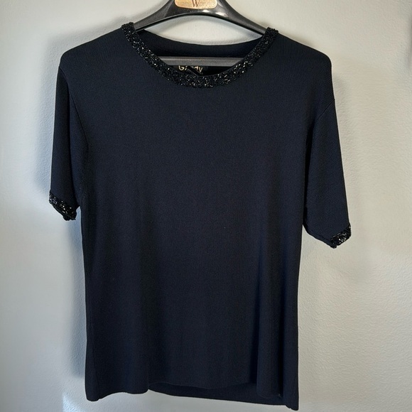 Vintage Gardy beaded neck top - Picture 1 of 5
